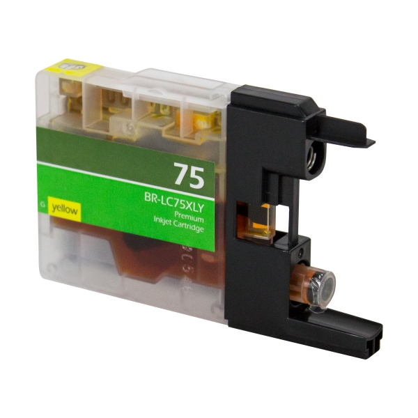 Picture of Compatible LC75Y High Yield Yellow Inkjet Cartridge (600 Yield)