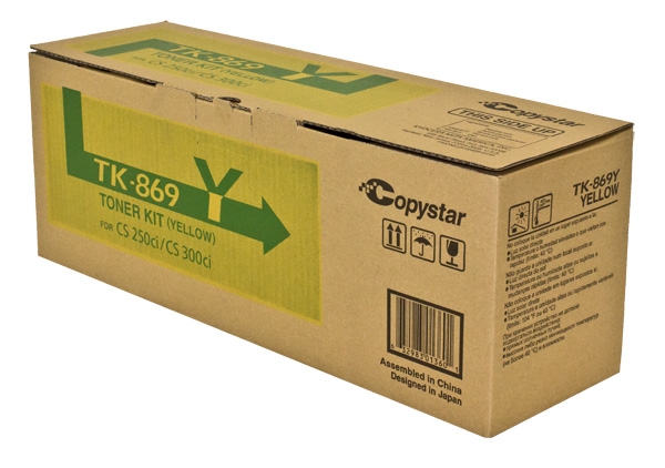 Picture of Kyocera Mita 1T02JZACS0 (TK-869Y) Yellow Toner Cartridge (2 pack) (12000 Yield)