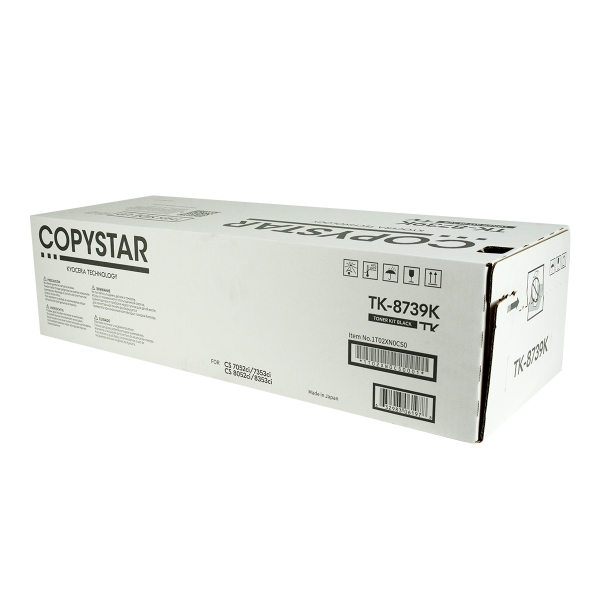 Picture of Kyocera Mita 1T02XN0CS0 (TK-8739K) Black Toner Cartridge (85000 Yield)