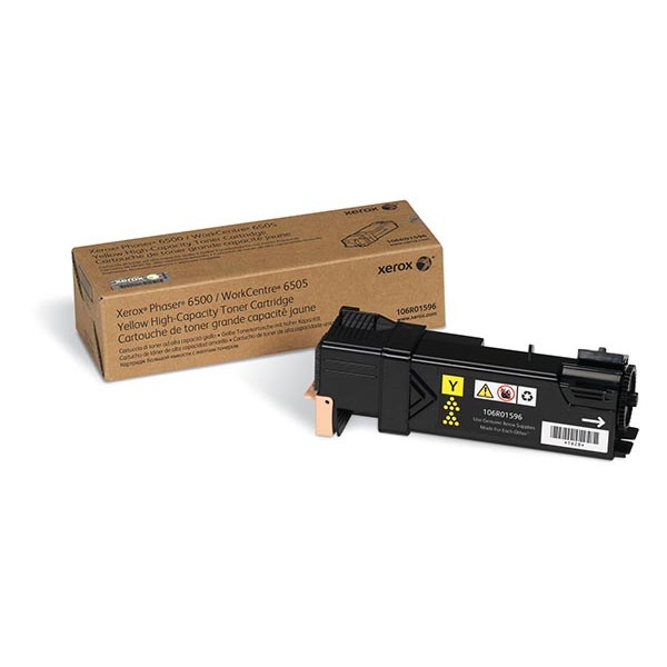 Picture of Xerox 106R01596 High Yield Yellow Toner Cartridge (2500 Yield)