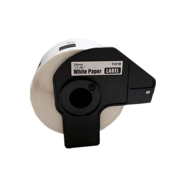 Picture of Brother DK-1218 Diameter Round Paper Adhesive Labels (0.94" / 24mm) (1000 pcs)