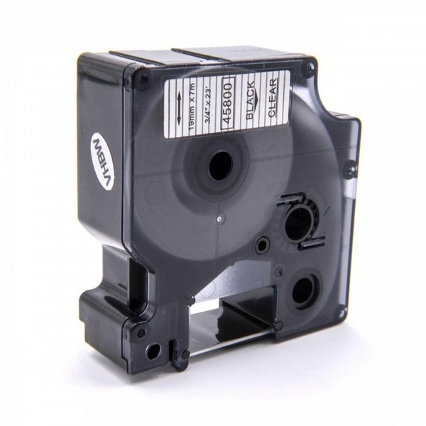 Picture of DYMO 45800 Black on Clear Label Tape (3/4" x23' yield)
