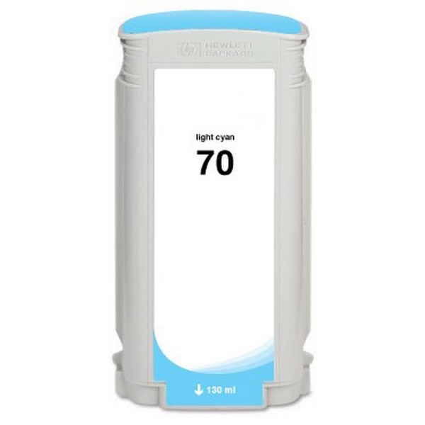 Picture of HP C9390A (HP 70) Light Cyan Pigment Inkjet Cartridge (130 ml)