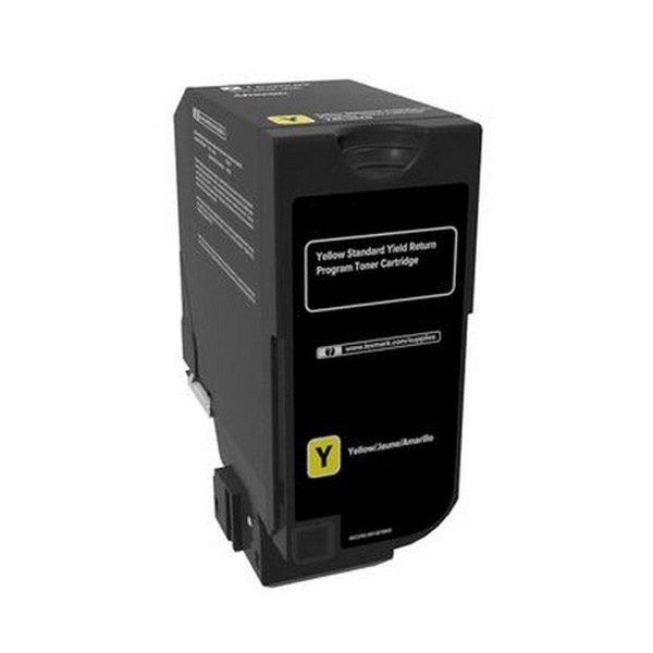 Picture of Lexmark 74C1SY0 High Yield Yellow Toner Cartridge (7000 Yield)