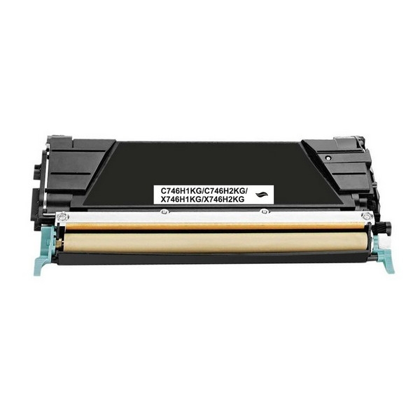 Picture of Lexmark C746H1KG High Yield Black Toner (12000 Yield)